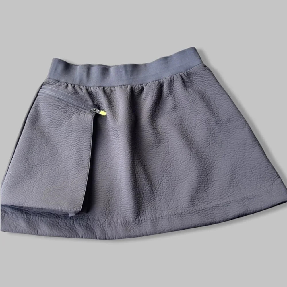 NWT NIKE SPORTSWEAR Tech Pack Oil Grey A-Line Pocket Mini Skirt - Picture 3 of 16